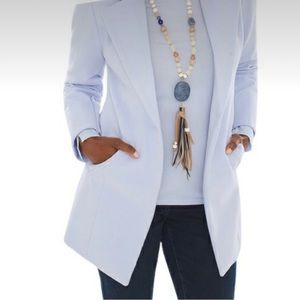 Chico’s Ice Blue Plush Jacket